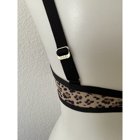 Cuup Lingerie Bra Balconette Semi Sheer Animal Print Intimates - Picture 9 of 10
